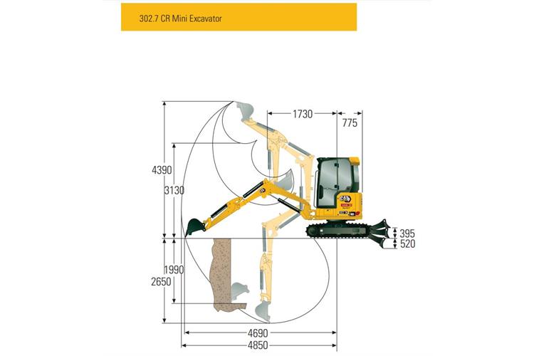 Minibagger CAT 302.7 NG (2,8 t)