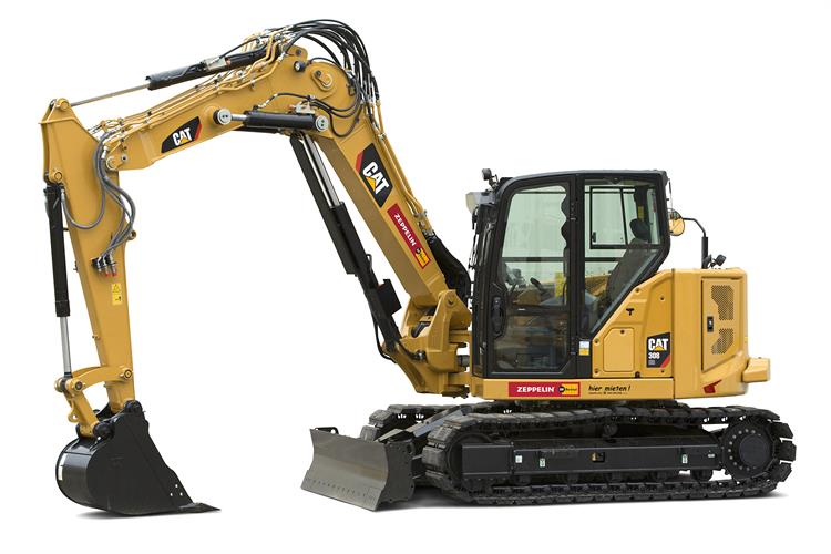 Minibagger CAT 308 NG CR mit Verstellausleger (8,9 t)