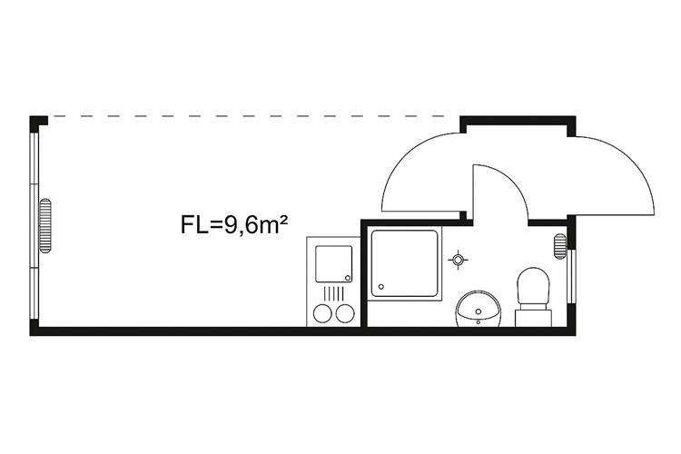 Kombi-Modul mit Windfang WCDU Kleinküche