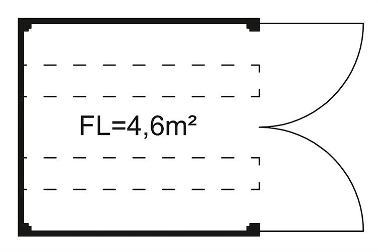 Lagercontainer 2,5×2,2 m (8 Fuß)