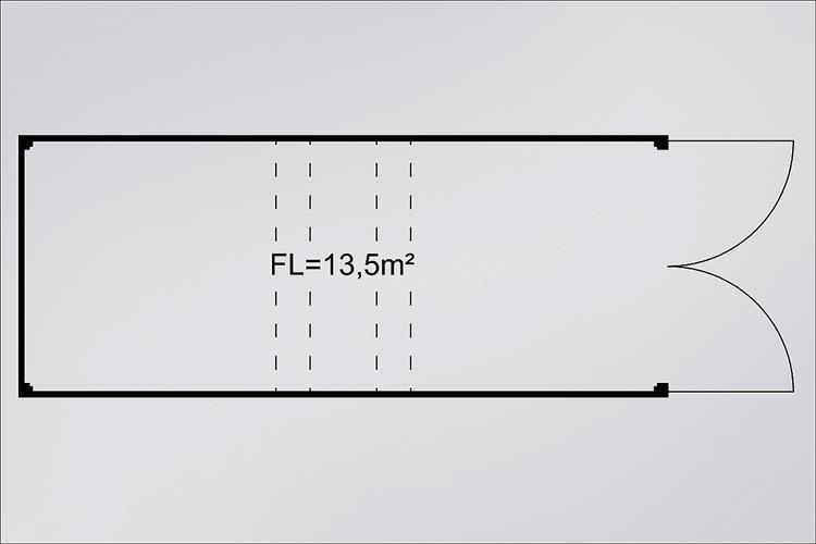 Lagercontainer 6,0×2,5 m, mit Elektroanschluss