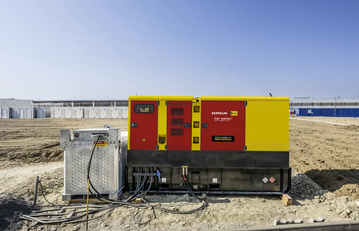 Generator und angeschlossener Tank
