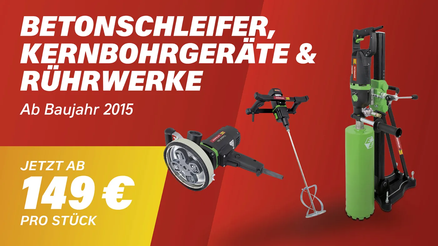 Website Teaser Red Week Angebote Betonschleifer und Kernbohrgeräte