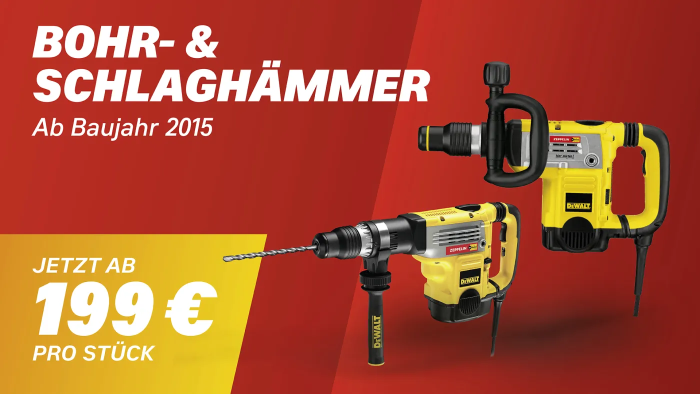 Website Teaser Red Week Angebote Bohr- und Schlaghämmer