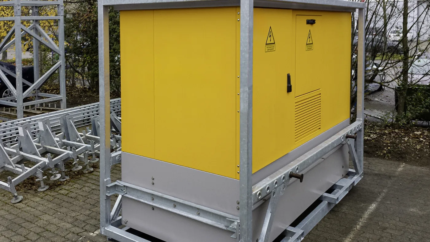 Trafostation mit Funktionsrahmen
